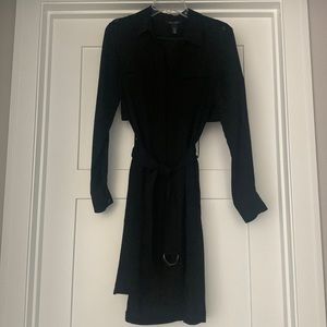 Dress with front buttons to hem and pockets.